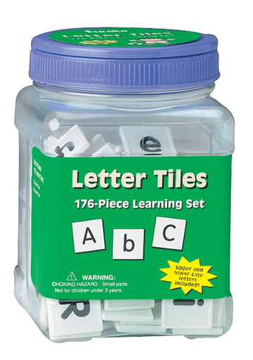 Eureka Tub Of Letter Tiles Back To School Classroom Supplies Educational Toy, 1'' X 1'' Tiles, 176 Pc