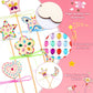 Chinco Princess Fairy Wands Kit Include Wooden Fairy Wands, Gem Stickers, Ribbons Unfinished Wooden Diy Magical Crafts Moon Butterfly Magical Crafts For Girls Make Your Own Princess(36 Sets)