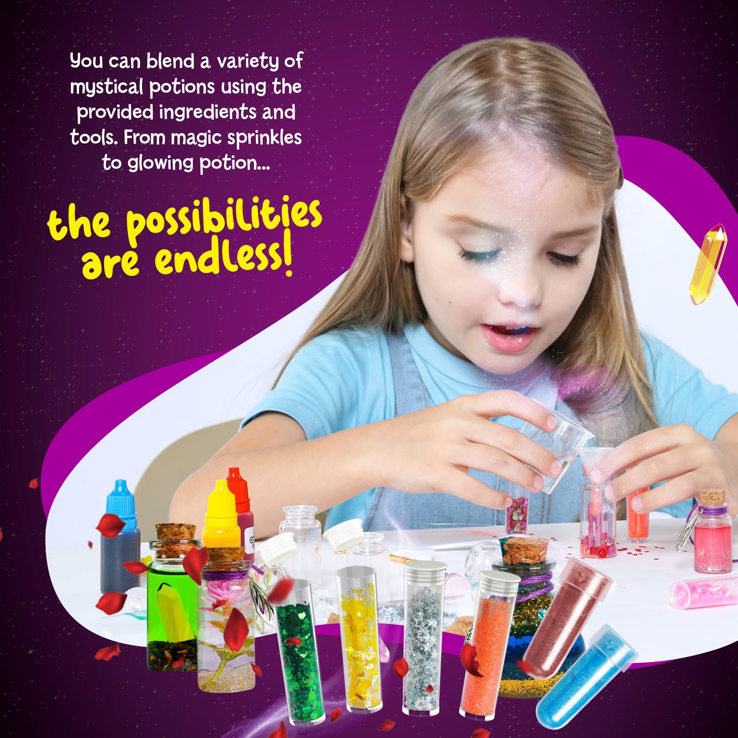 Dan&Darci Fairy Magic Potion Kit For Kids - Gifts For Girls - 6 7 8 9 10 Year Old Girl Gift - Christmas Ideas - Toys 8-10 7-8 - Arts And Crafts For Kid Ages 6-8 Years - Magical Workshop Craft Kits
