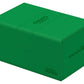 Ultimate Guard Twin Flip'N'Tray 160+, Deck Case For 160 Double-Sleeved Tcg Cards + Dice Tray, Green, Independent Magnetic Closur