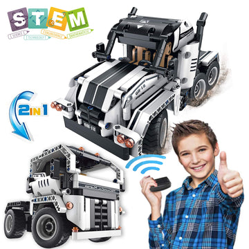 Remote Control Truck For Boys 8-12 Building Blocks Set Build Your Own Rc Semi Truck Toy A Fun Engineering Kit Stem Building Toy 