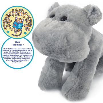 Tigerhart Huck The Hippo - 12 Inch Stuffed Animal Plush
