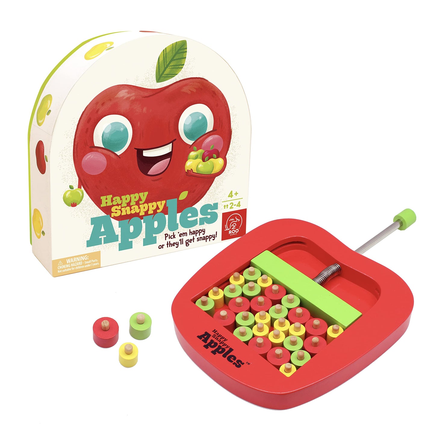 ROO Games Happy Snappy Apples - Wooden Strategy Game for Kids Ages 3-6, Multicolor, Model AS/810/12C