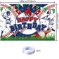 Baseball Birthday Party Backdrop Baseball Themed Happy Birthday Banner Photography Background for Boys Kids Teens Party Supplies