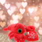 Dollibu I Love You Valentine Plush Big Eye Red Lobster - Cute Stuffed Animal With Red Heart And Name Personalization Gift For Valentines Day, Birthday, Anniversary, Romantic Date - 6 Inches