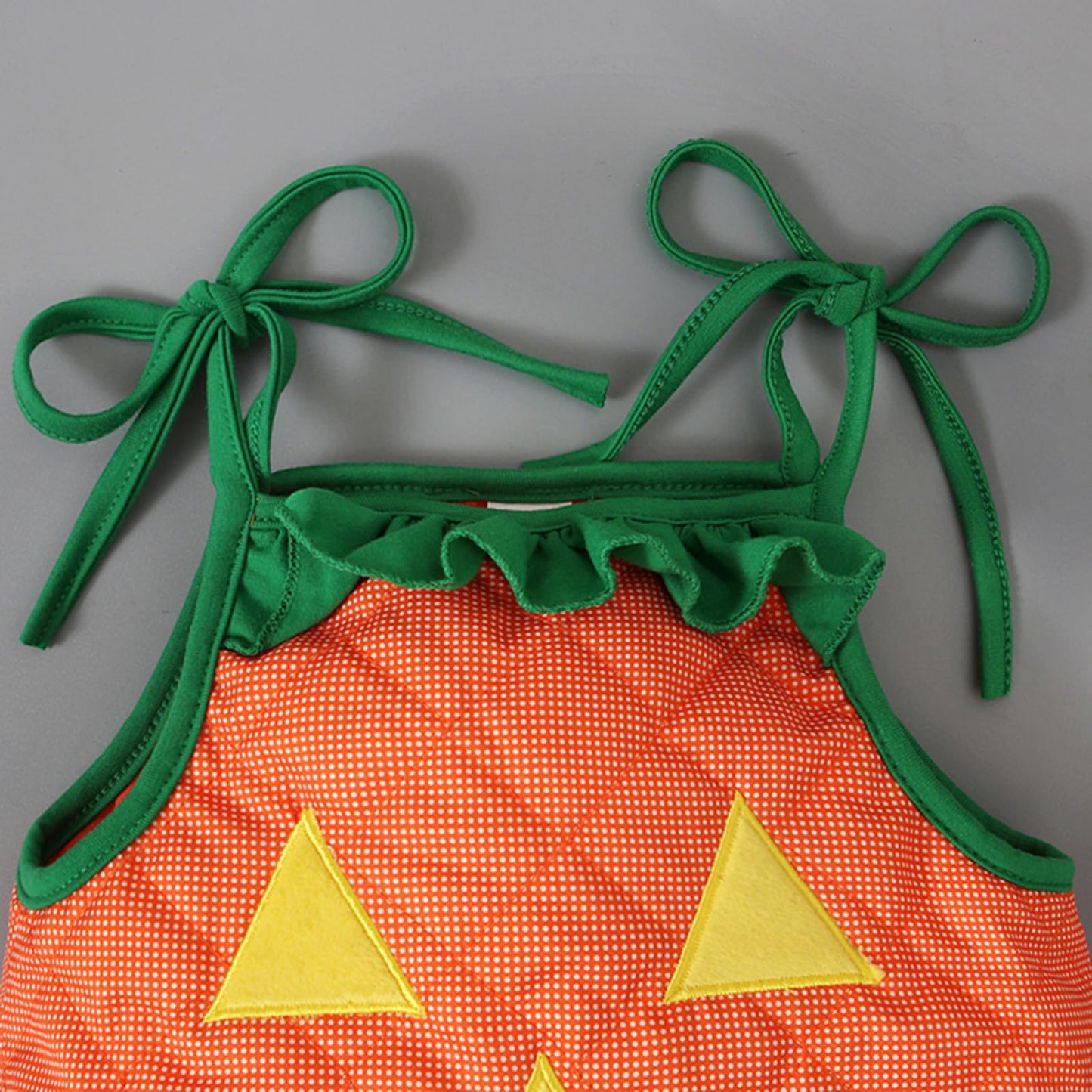Beqeuewll Halloween Baby Costumes Boy Girl Pumpkin Outfits Sleeveless Bubble Romper Strap Bodysuit Toddler Cosplay Clothes(Strap