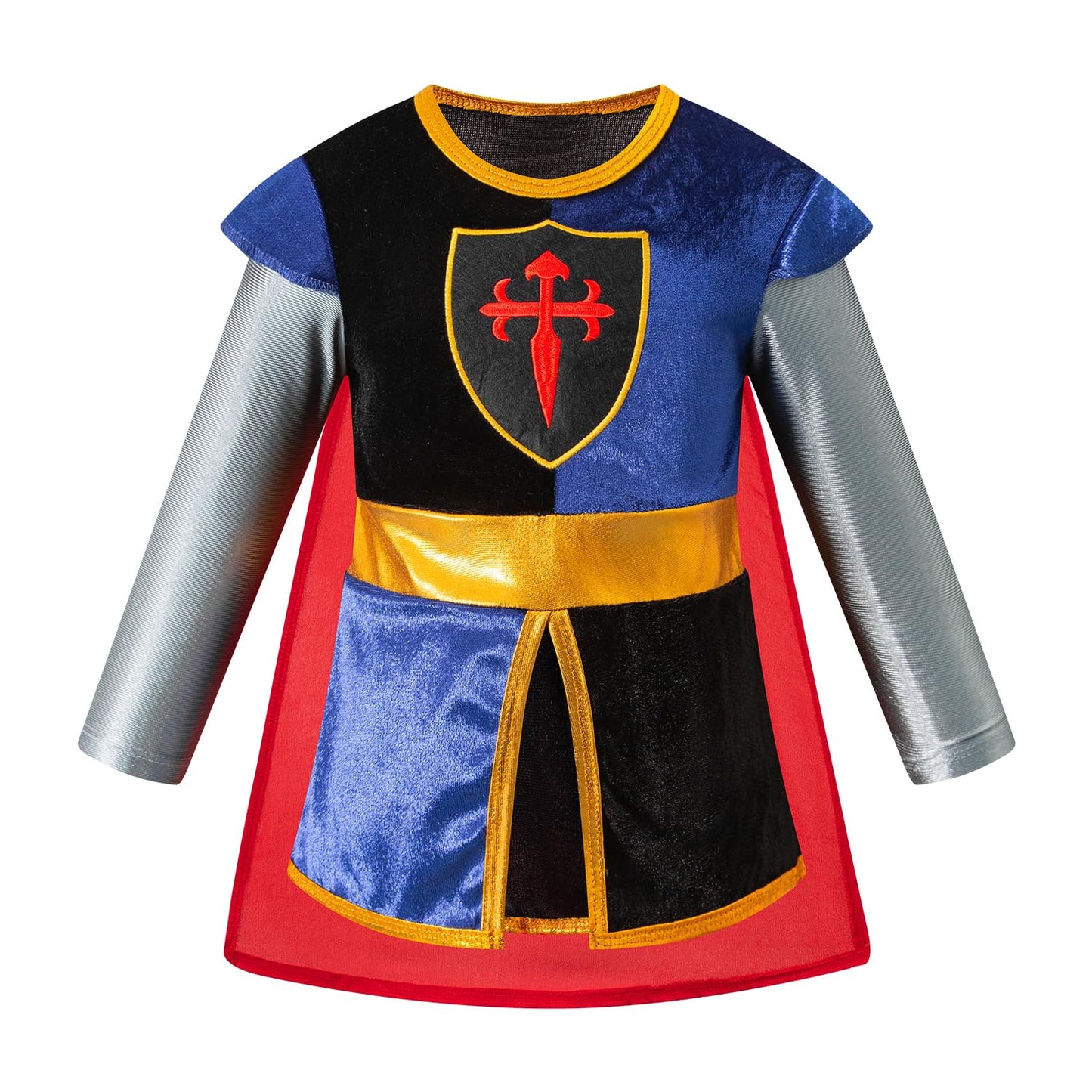 Auggle Baby Boy Knight Costume Toddlers Medieval Halloween Cosplay Party Costume(4T)