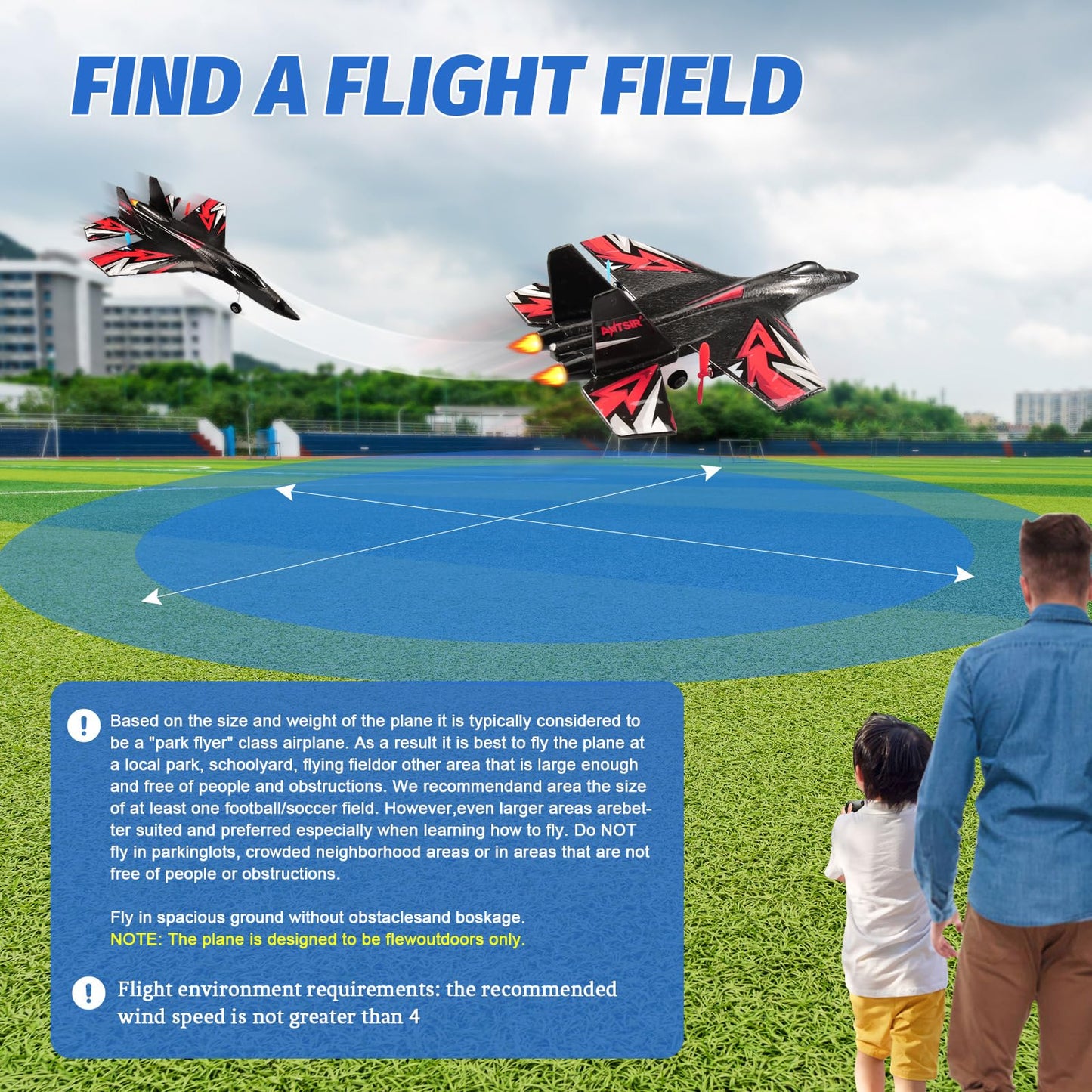 Su27 Rc Plane, 2.4Ghz Rc Airplane Ready To Fly Remote Control Airplane W/ 2 Batteries & 6-Axis Gyro Stabilizer, 2Ch Rtf Hobby Rc