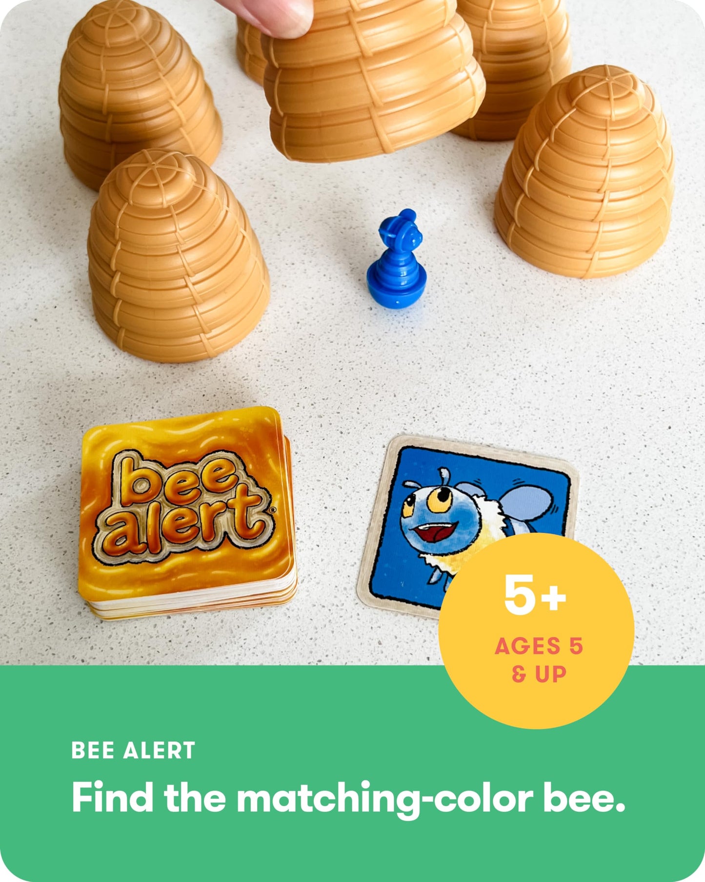 SimplyFun Bee Alert Matching Game - Educational Card Game for Kids Ages 5+, Standard Card Size, Tests Memory & Patience, 2 to 5 Players