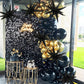 6PCS Star Balloons, 22Inch Large Black Star Balloon Explosion Foil Balloons Cone Spike Balloon for Birthday Graduation Wedding A