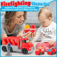 Bessome Soft Rubber Cars Toy For 1 Year Old Boy 13 Pcs Cartoon Cars With Trailor Baby Toys For 12-18 Months|Toddler Toys Age 1-2