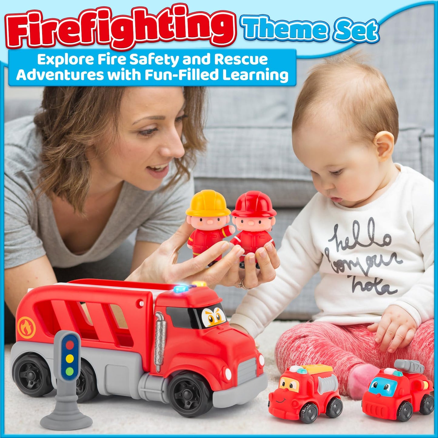 Bessome Soft Rubber Cars Toy For 1 Year Old Boy 13 Pcs Cartoon Cars With Trailor Baby Toys For 12-18 Months|Toddler Toys Age 1-2