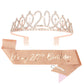 CIEHER 20th Birthday Crown and Sash for Girls, It s My 20 Bday Sash, 20th Birthday Decorations Rose Gold