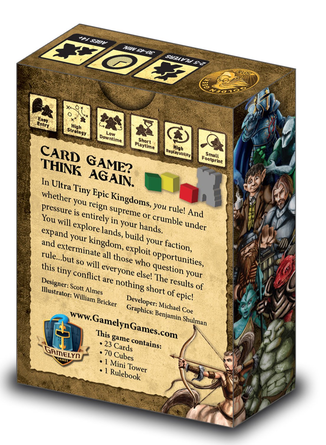 Gamelyn Games Ultra-Tiny Epic Kingdoms Pocket Board Game