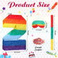 Sratte Rainbow Number Piata Multicolor Piata Small Kids Birthday Party with Blindfold Stick and Confetti for Birthday Anniversar