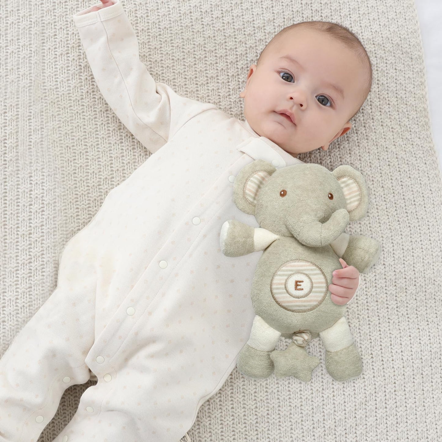 Cottonebebe Organic Baby Toys, Stuffed Animal Toy With Lullaby Music For Infant Babies 0 3 6 12 To 36 Months Boy & Girl,Ideal Gi