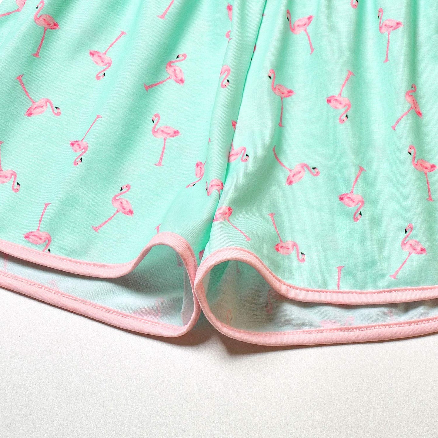 Qpancy Matching Girls & Dolls Pajamas Flamingo Pj Sets Short Sleeve Sleepwear 4T 5T