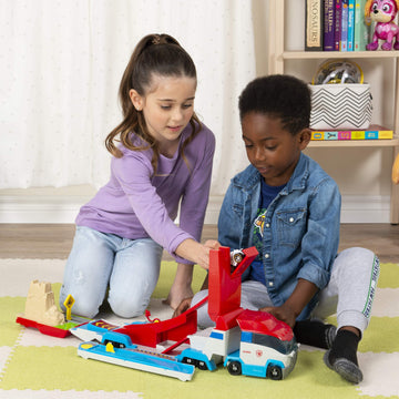 Paw Patrol, Launch   N Haul Paw Patroller, Transforming 2-In-1 Track Set For True Metal Die-Cast Vehicles
