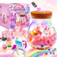 Kiditos Unicorn Light Up Terrarium Craft Kit For Kids,Make Your Own Led Night Light Up&Remote Unicorn Kingdom,Ideal Diy Gift For
