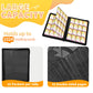 enhanced 1000+ Pockets Trading Card Binder  16-Pocket Ringless Side-Loading Album for TCG  MTG  Lorcana  Sports & Standard-Size Cards (Black2)
