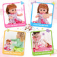 14' Baby Doll Toy Playset With Wardrobe Bed, 37Pcs Beauty Hair & Baby Doll Care Toy Set, Toddler Toy Pretend Play Doll Incl Hair Salon Kit, Doll Clothes, Baby Gift For 3 4 5 6+ Year Old Girl Toy