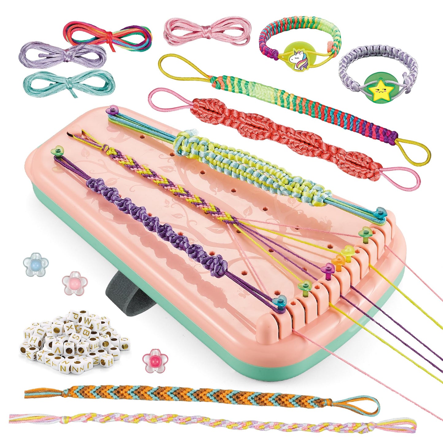 Yolscue Friendship Bracelet Making Kit for Girls,Bracelet Kit Toys,Arts and Crafts for Kids Age 7-12,Best Birthday Gifts Ideas f