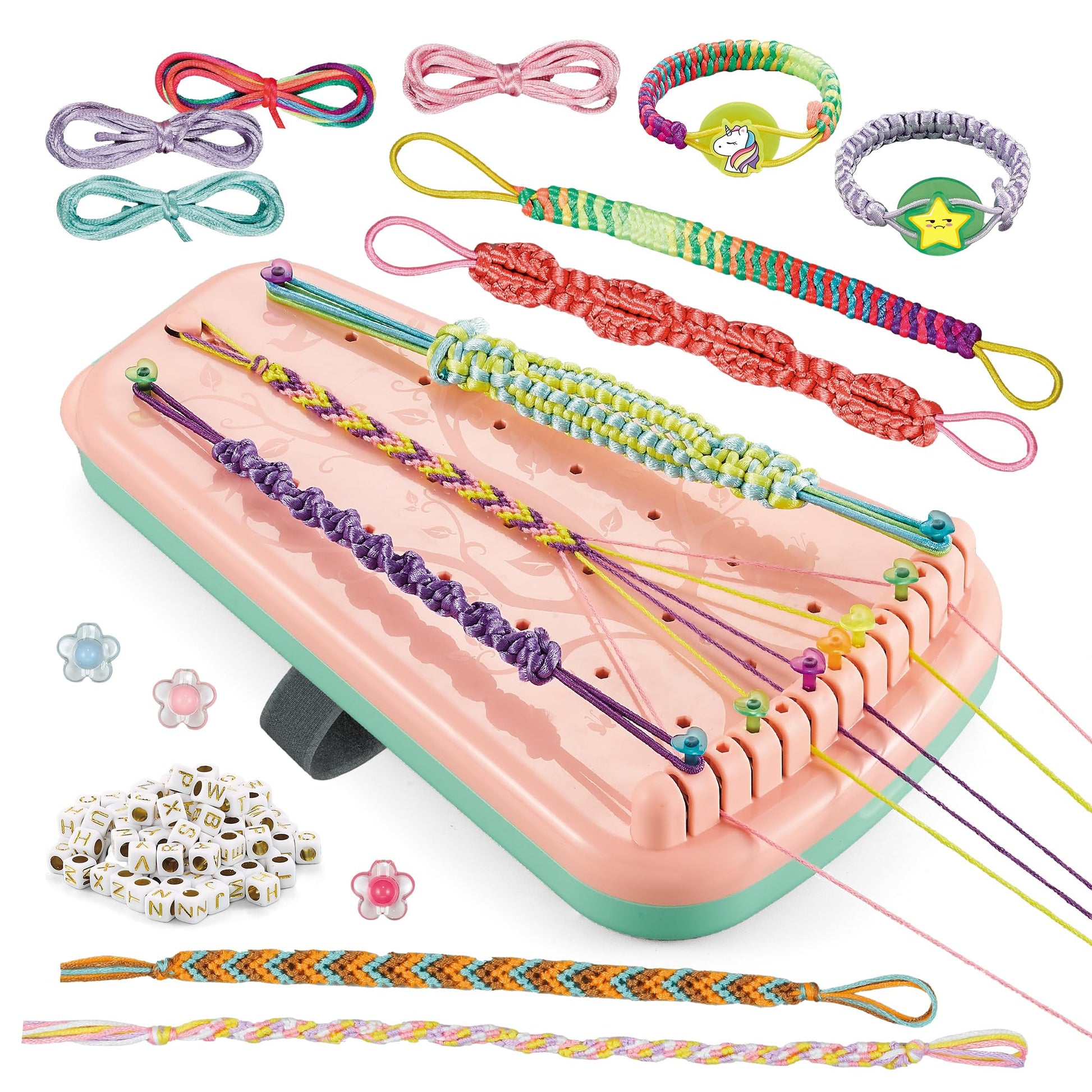 Yolscue Friendship Bracelet Making Kit for Girls,Bracelet Kit Toys,Arts and Crafts for Kids Age 7-12,Best Birthday Gifts Ideas f