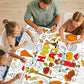 Qyeahkj Giant Thanksgiving Fall Coloring Tablecloth Huge Autumn World Posters Large Color-in Paper Poster Table Cover Arts and C