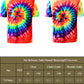 Inrajoper Boys 4 Pcs Hippie Costume Accessories Set 60S 70S Colorful Kids Fun Tie Dye T-Shirt For Theme Party 7-8 Years Multicol
