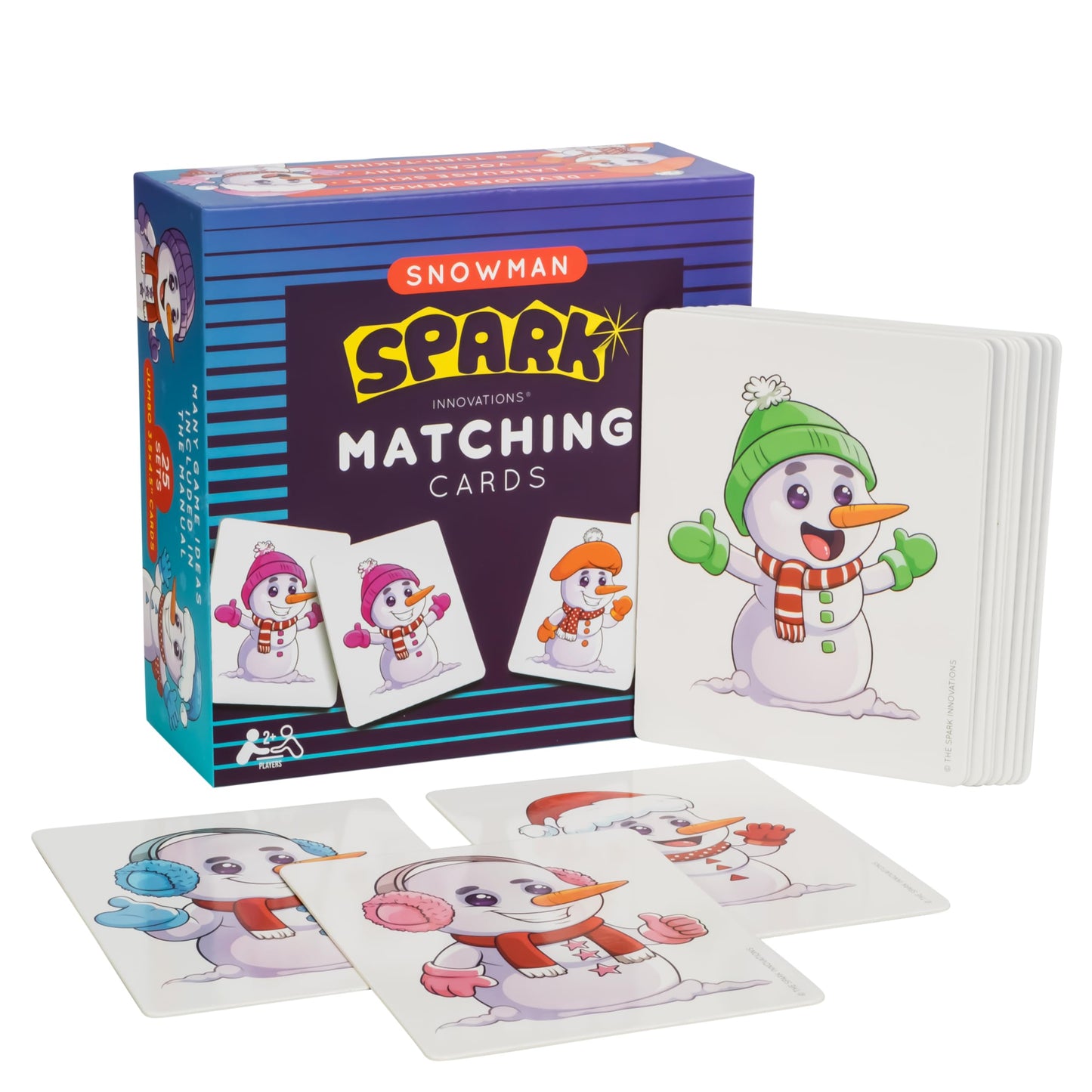 SPARK INNOVATIONS Snowman Matching Card Games  Kids Memory Game  Family Fun  Picture Cards  Preschool Activities  Christmas Game  Winter Activities