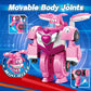 Super Wings Transformer Toys - 7" Robot & 2" Mini Dizzy, 2-in-1 Racing Car-Action Figure, Pink, Model EU770354 for Ages 3+
