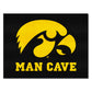FANMATS 14645 University of Iowa All-Star Mat - Man Cave | Black | 33.75x42.5 | Tigerhawk Head Primary Logo