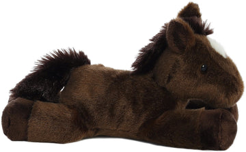 Aurora® Mini Flopsie™ Chestnut™ Stuffed Animal, 8" Brown Plush Toy for Kids and Families, Model 16486