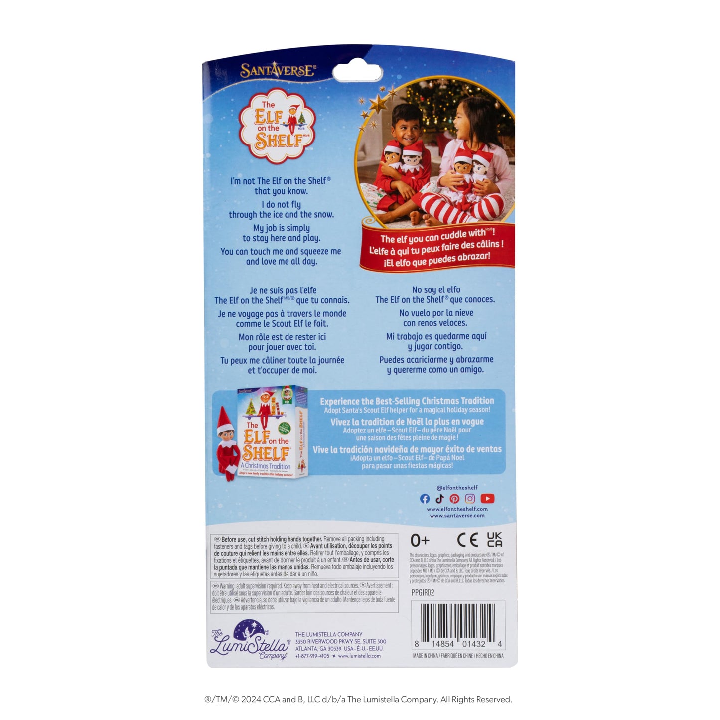 The Elf On The Shelf Plushee Pals - 17-Inch Scout Elf Plush Toys - Huggable And Lovable Brown Eyed Girl Stuffed Elf Plush