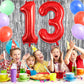 Red 13 Balloon Numbers, Large 13 Or 31 Foil Balloons, Big Number Balloons 40 Inch For 13Th / 31St Birthday Party And Anniversary