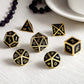 DNDND Metal Dice Set D&D, 7 die Metal Polyhedral Dice Set with Gift Metal Box and Gold Number for DND Dungeons and Dragons Role