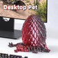 Flavery 3D Printed Dragon Egg with Flexible Crystal Dragon Inside, Colorful Fidget Toy, Birthday Gift, Desk Pet Figure - 12    D