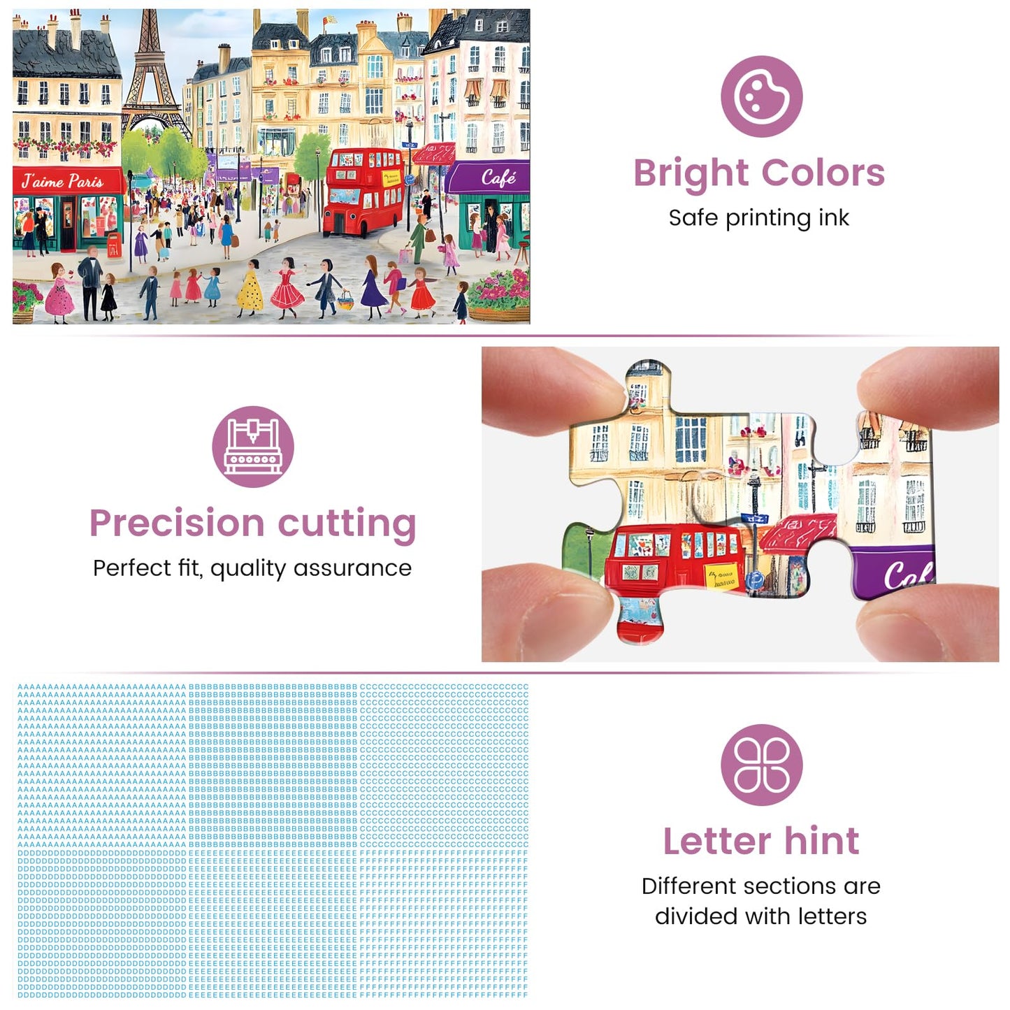 500 Piece Puzzles for mature-themeds Paris Puzzles Jigsaw Puzzles 500 Pieces Tower mature-themed Puzzle Family Challenging Game Gift for Friends 20.5x15IN