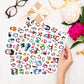 Cute Penguin Stickers 720 Counts Waterproof Cartoon Penguin Animal Decal Sticker Party Gifts Goodie Bags Decor Reward Birthday Party Favors Water Bottle Laptop Adhesive Sticker Invitation Decor