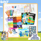 Bluey Ultimate Activity Backpack - 10+ Activities, Includes Stickers, Scratch Arts, Posters, Coloring Roll, Markers - 8.75"x3.75"x8.75" - Blue
