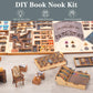 Diy Miniature Book Nook Kit Booknook - 3D Model Wooden Dollhouse Puzzle Toy With Led Light For Adults Teen, Creativity Puzzle Bo