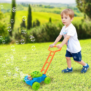 Artcreativity Bubble Lawn Mower, Bubble Blowing Push Toys For Kids Ages 1 2 3 4 5, Bubble Machine, Summer Outdoor Gardening Toys For Toddlers, Birthday Gifts Party Favors For Boys & Girls