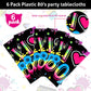 Tegeme 6 Pack 80S Plastic Party Tablecloth 80'S Party Table Cover 80S Birthday Party Supplies The 80'S Hip Hop Party Decoration