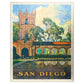 Mypuzzle San Diego, Ca: Balboa Park, Vintage Poster - Premium 100 Piece Jigsaw Puzzle For Adults