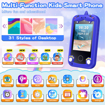WEOLULI Kids Phone for Boys,Toys for 3-10 Year Old Boys Girls,Christmas Birthday Gifts for Kids,Toddler Smartphone Learning Toys