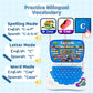 Zeenkind Spanish & English Small Talking Laptop Toy For Kids 2 3 4 Years Old, Learn Spanish Alphabet Numbers Words Spelling Math, Interactive Bilingual Learning Laptop Toys For Toddlers
