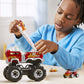 Mega Hot Wheels Monster Trucks Toy Car Building Set, Hw 5-Alaram Fire Truck With 284 Pieces, 1 Micro Action Figure Driver, Red, Kids Age 5+ Years