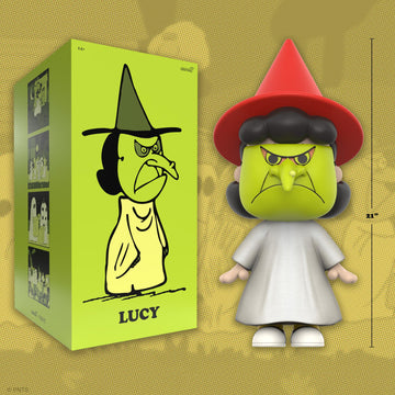 Super7 Supersize Peanuts Lucy In Witch Mask - 21' Peanuts Action Figure With Fabric Clothing Classic Cartoon Collectibles And Retro Toys