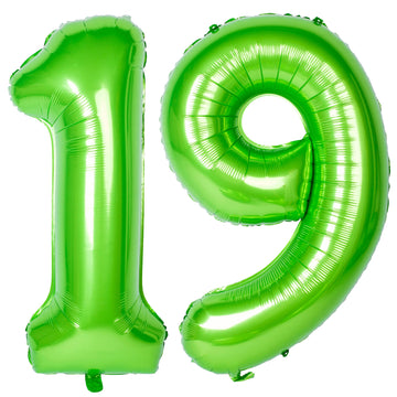 Number Balloons 40 Inch Green Birthday Party Decorations 19St Digital Jumbo Helium Foil Mylar Balloon