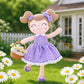 Gloveleya Baby Girl Gifts Soft Plush Doll - Lavender Daisies 16 Inch Cuddle Toy with Basket  Collectible Keepspirit-inspired flavor Birthday Easter Baby Shower Christmas for Girls